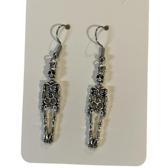 NWT 3 for $20 Silver Skeleton Dangle Fashion Pierced Earrings “you pick 3” - Picture 4 of 4